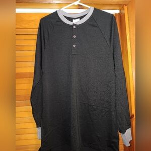 LuLaRoe Mark Medium Black and Gray Long Sleeve Tee